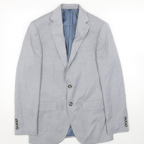 Marks and Spencer Mens Blue Polyester Jacket Blazer Size 36 Regular