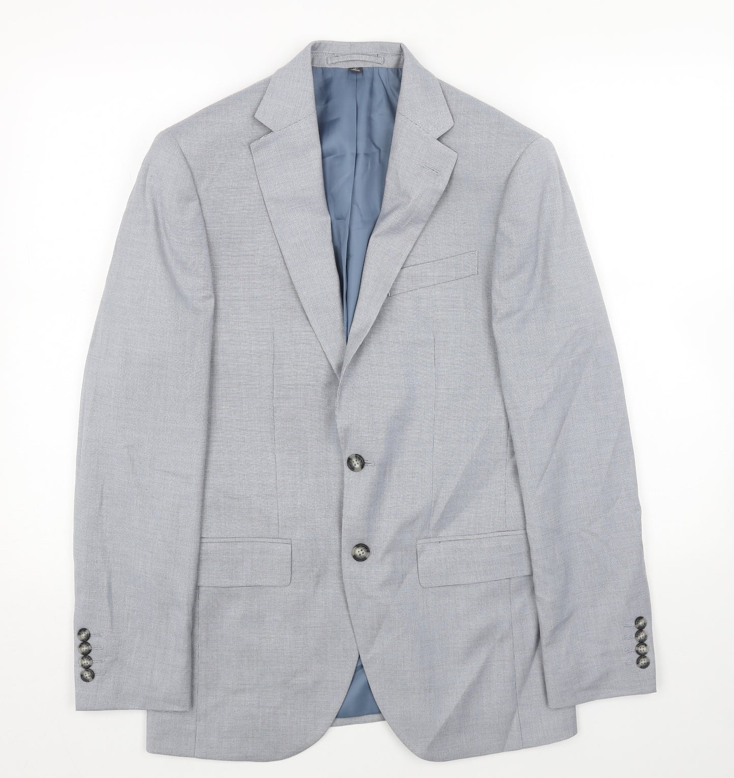 Marks and Spencer Mens Blue Polyester Jacket Blazer Size 36 Regular