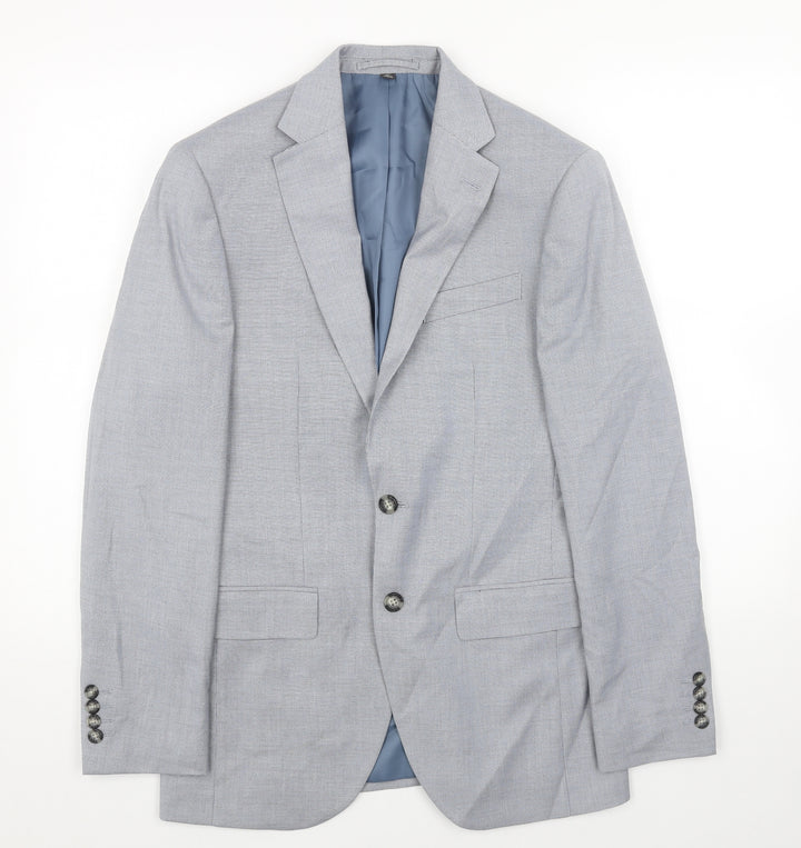 Marks and Spencer Mens Blue Polyester Jacket Blazer Size 36 Regular