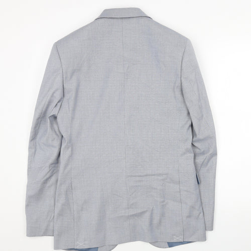 Marks and Spencer Mens Blue Polyester Jacket Blazer Size 36 Regular