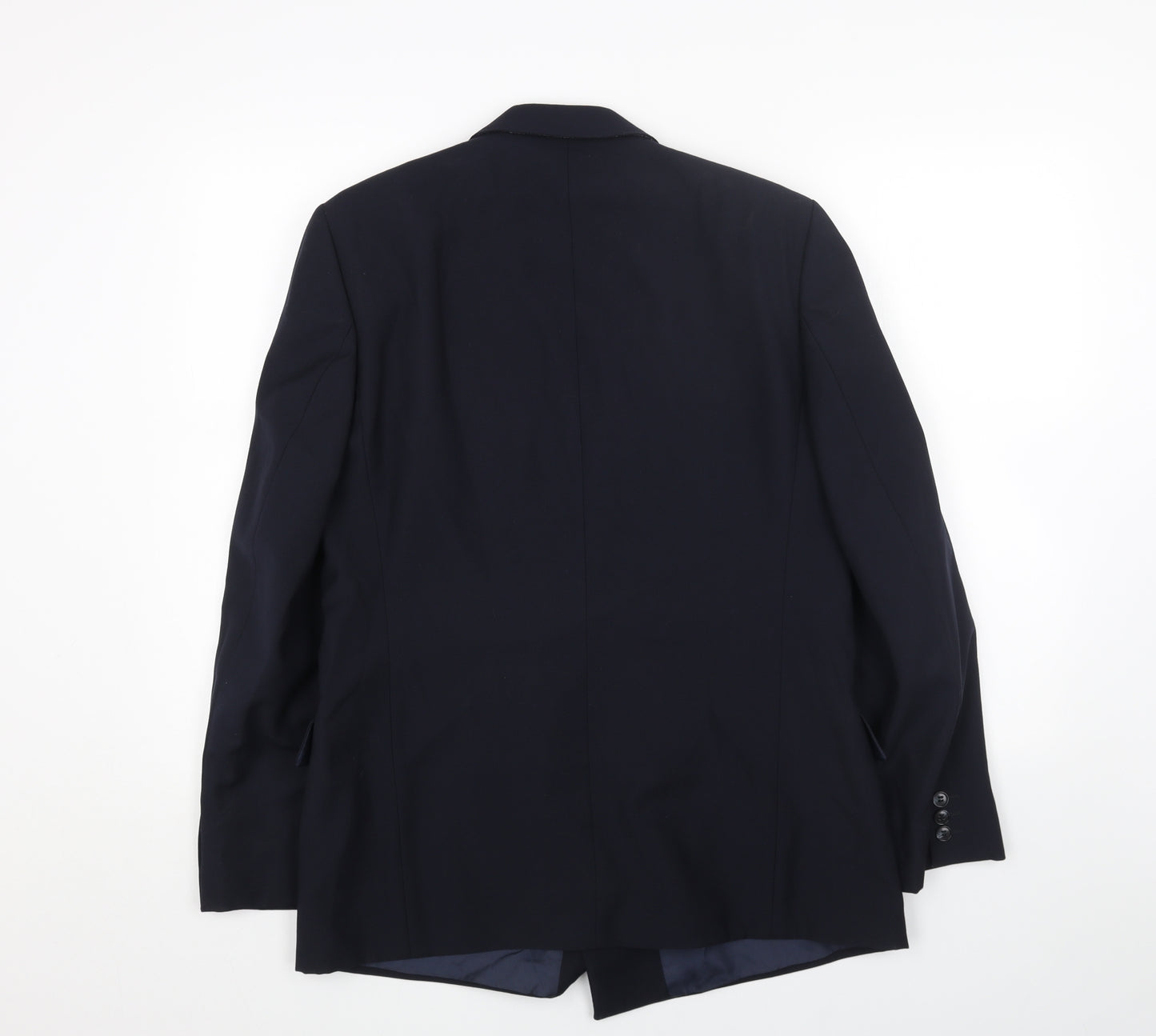 Preworn Mens Blue Wool Jacket Blazer Size 38 Regular