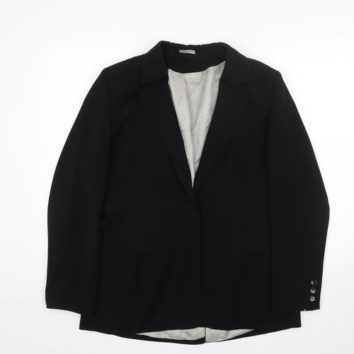 dunnes Womens Black Jacket Blazer Size 16 Button