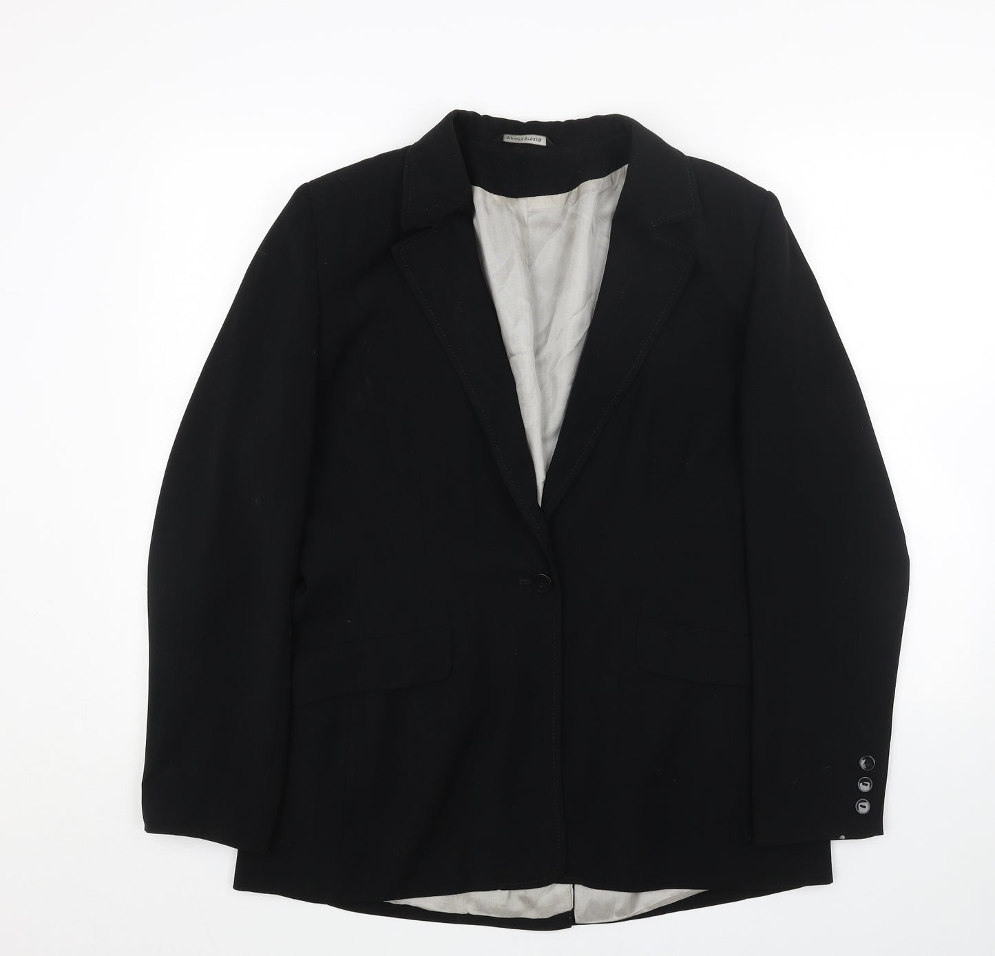dunnes Womens Black Jacket Blazer Size 16 Button
