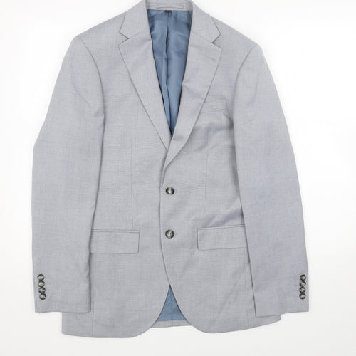 Marks and Spencer Mens Blue Polyester Jacket Blazer Size 36 Regular