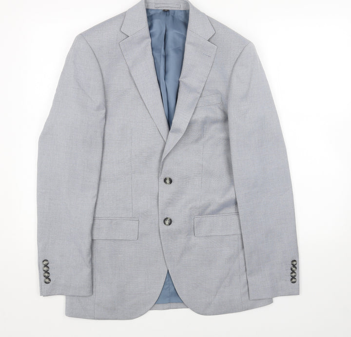 Marks and Spencer Mens Blue Polyester Jacket Blazer Size 36 Regular