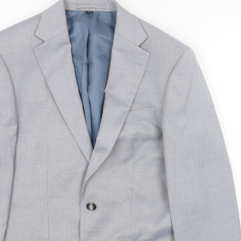 Marks and Spencer Mens Blue Polyester Jacket Blazer Size 36 Regular