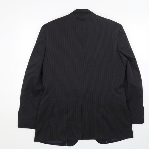 F&F Mens Black Viscose Jacket Blazer Size 40 Regular
