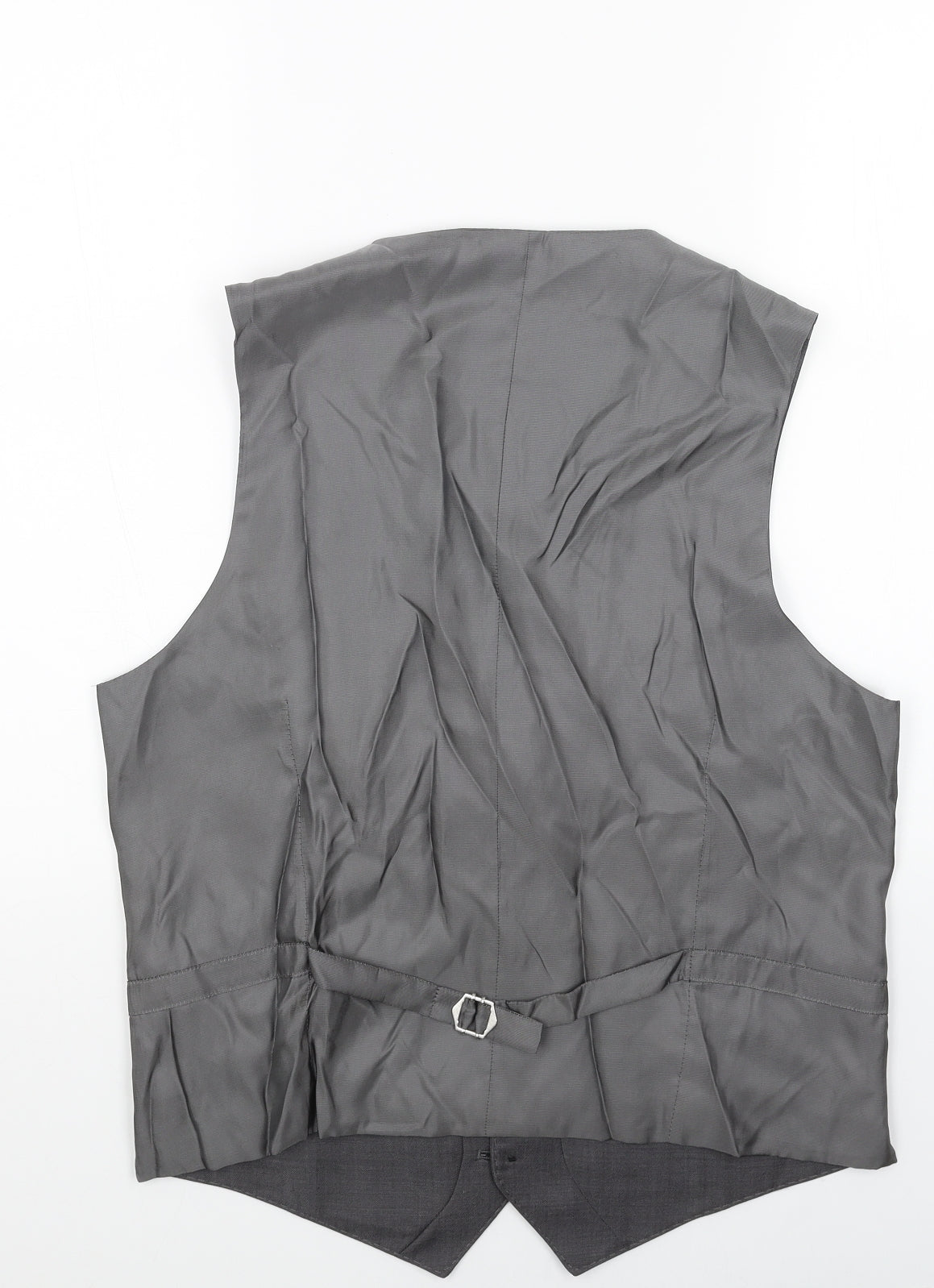Marks and Spencer Mens Grey Polyester Jacket Suit Waistcoat Size 40 Regular