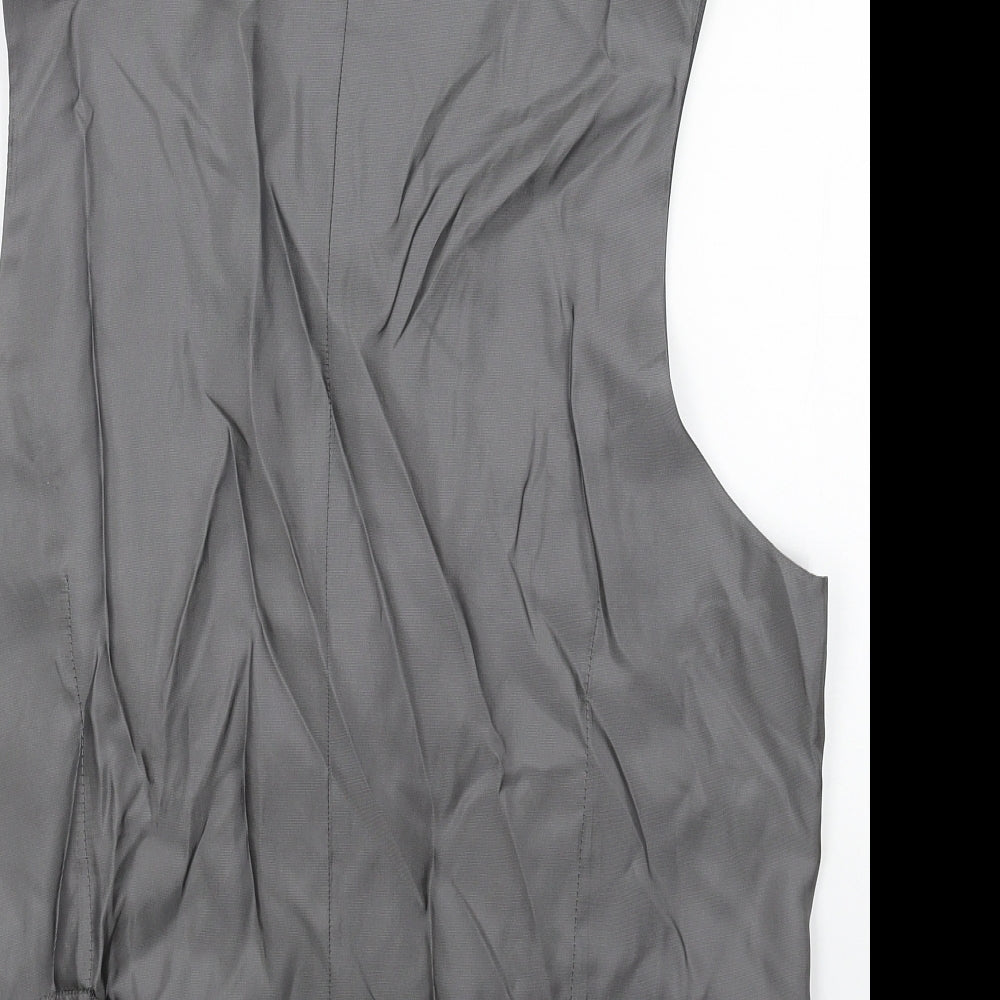 Marks and Spencer Mens Grey Polyester Jacket Suit Waistcoat Size 40 Regular
