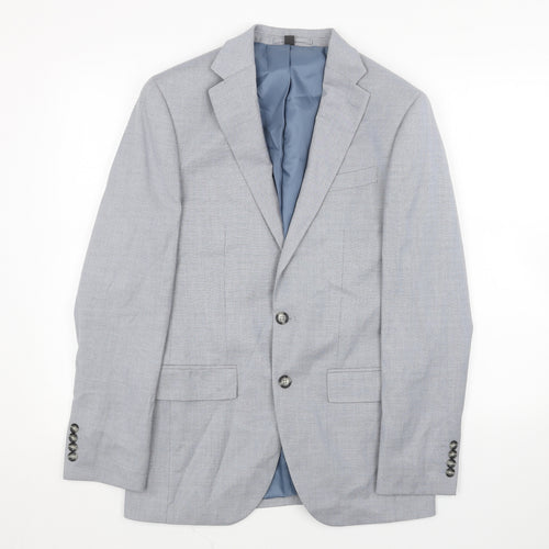 Marks and Spencer Mens Blue Polyester Jacket Blazer Size 36 Regular