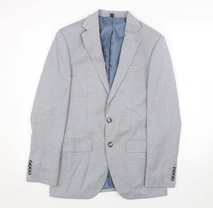 Marks and Spencer Mens Blue Polyester Jacket Blazer Size 36 Regular