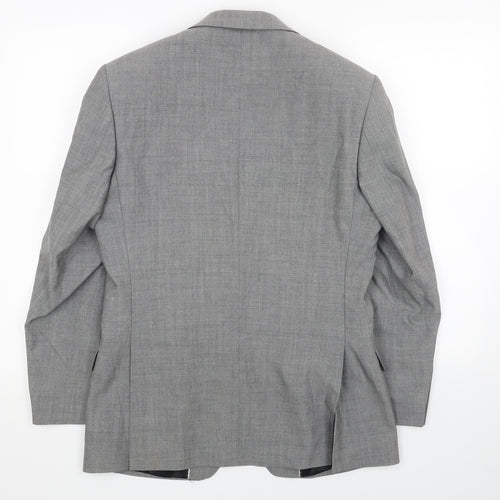 Marks and Spencer Mens Grey Polyester Jacket Blazer Size 36 Regular