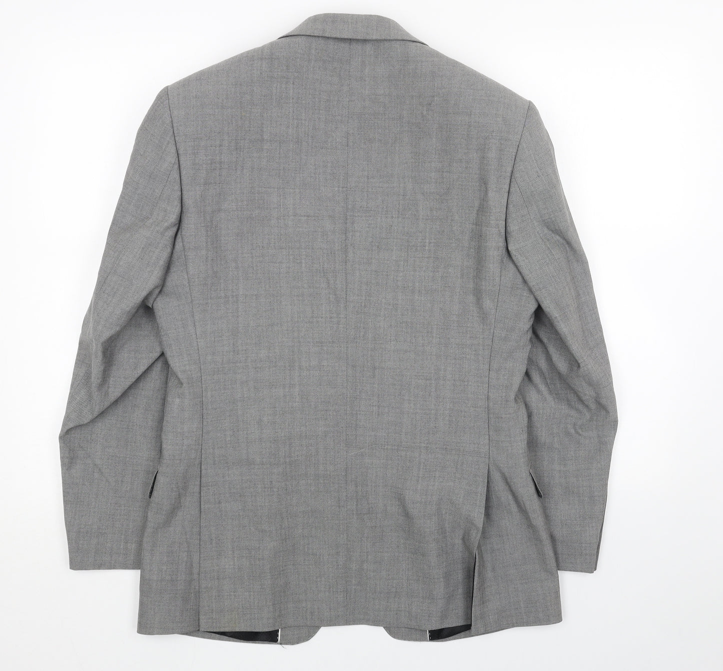 Marks and Spencer Mens Grey Polyester Jacket Blazer Size 36 Regular