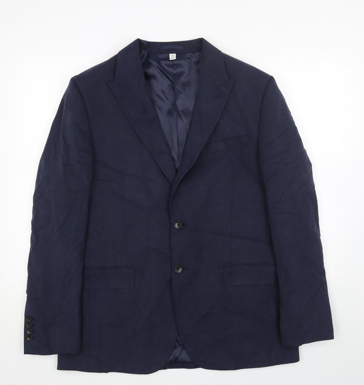 Marks and Spencer Mens Blue Viscose Jacket Blazer Size 42 Regular