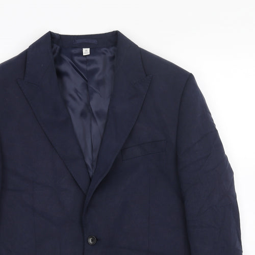 Marks and Spencer Mens Blue Viscose Jacket Blazer Size 42 Regular