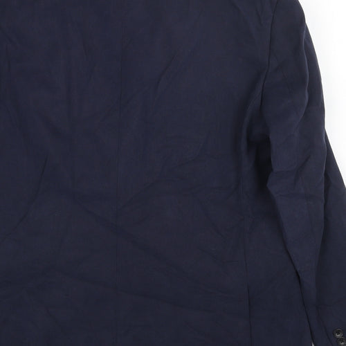 Marks and Spencer Mens Blue Viscose Jacket Blazer Size 42 Regular