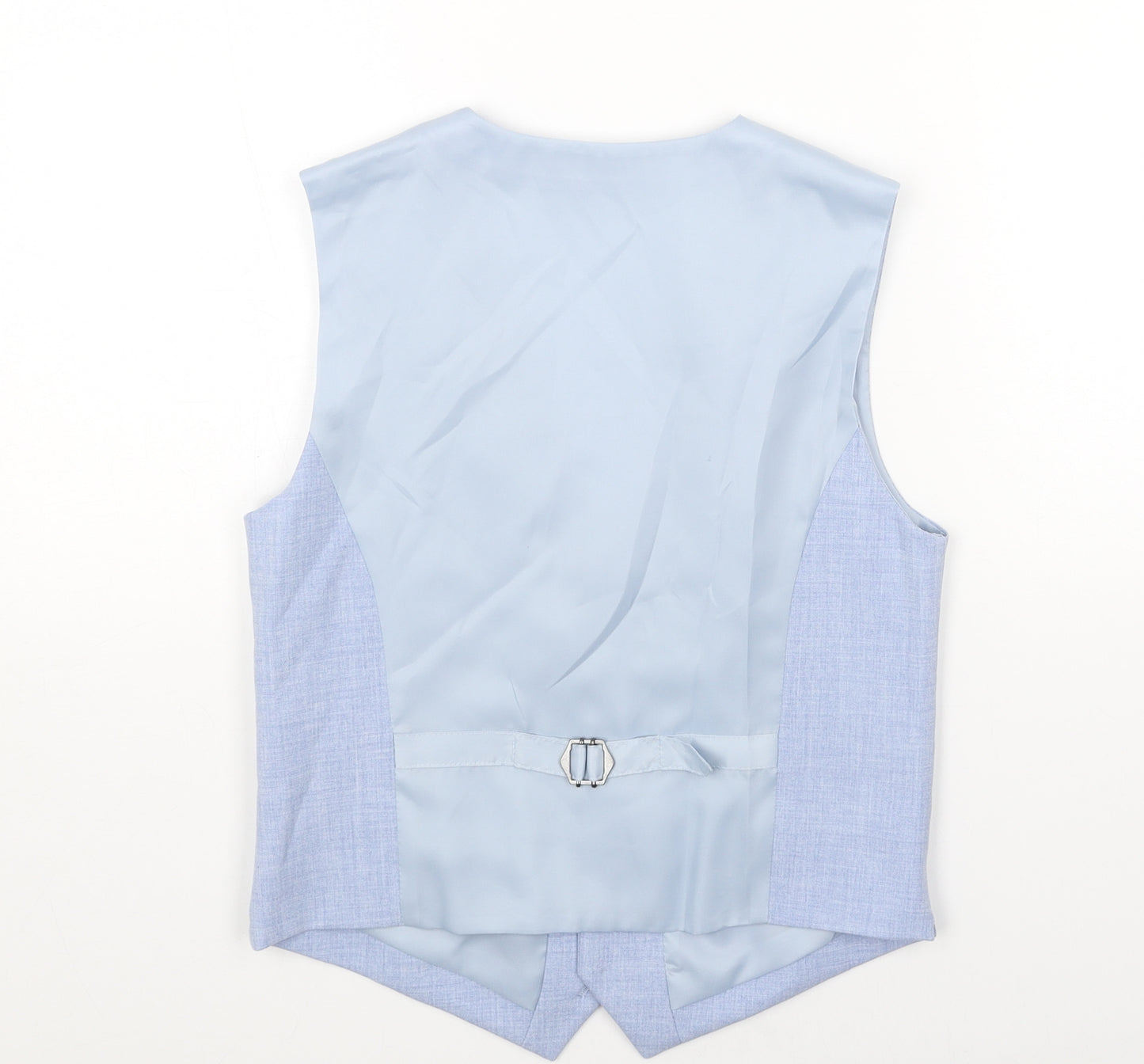 Marks and Spencer Boys Blue Jacket Waistcoat Size 11-12 Years Button