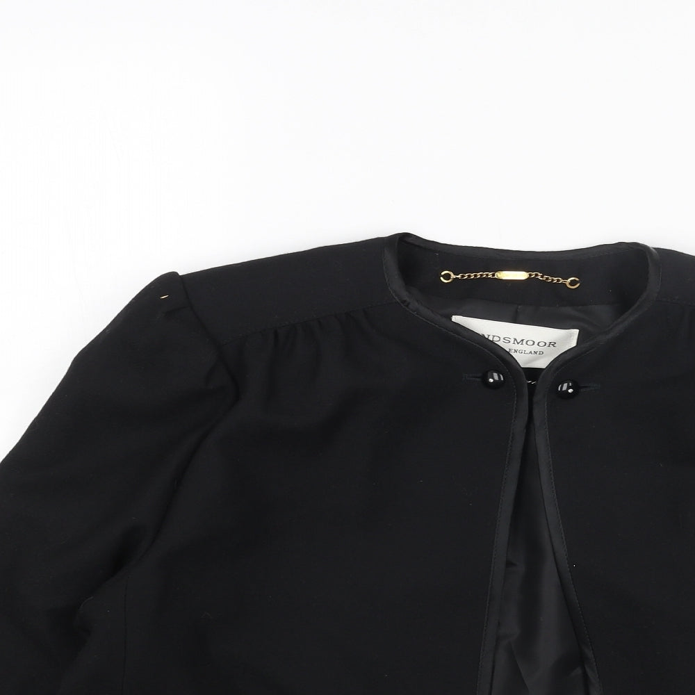 WINSMOOR Womens Black Jacket Blazer Size 16 Button