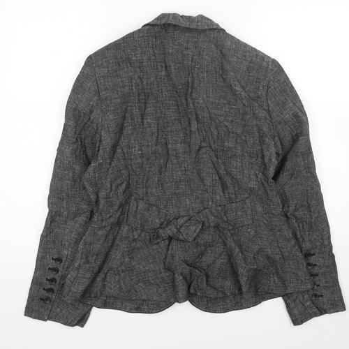 BANDOLERA Womens Grey Jacket Blazer Size 16 Button