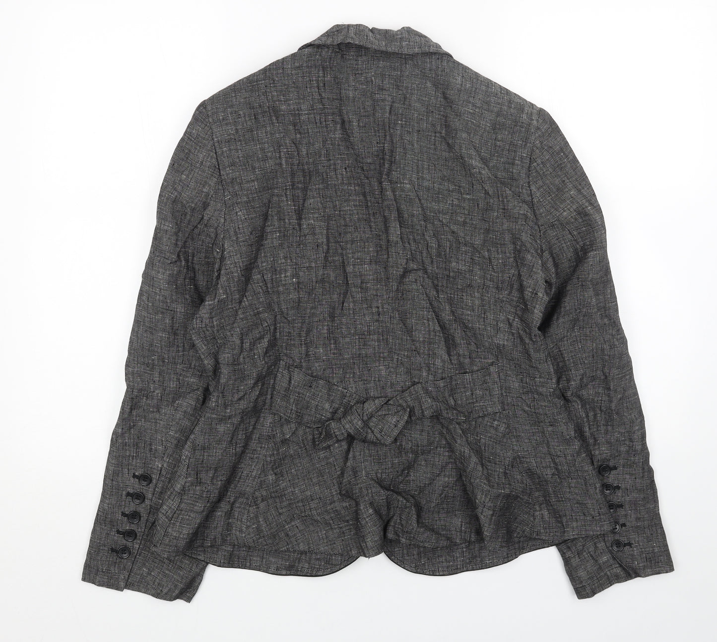 BANDOLERA Womens Grey Jacket Blazer Size 16 Button