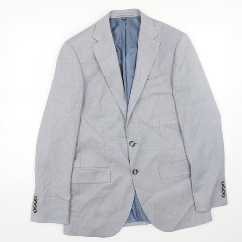 Marks and Spencer Mens Blue Viscose Jacket Blazer Size 38 Regular