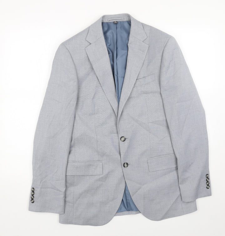 Marks and Spencer Mens Blue Viscose Jacket Blazer Size 38 Regular
