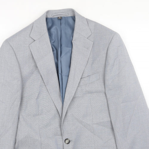 Marks and Spencer Mens Blue Viscose Jacket Blazer Size 38 Regular