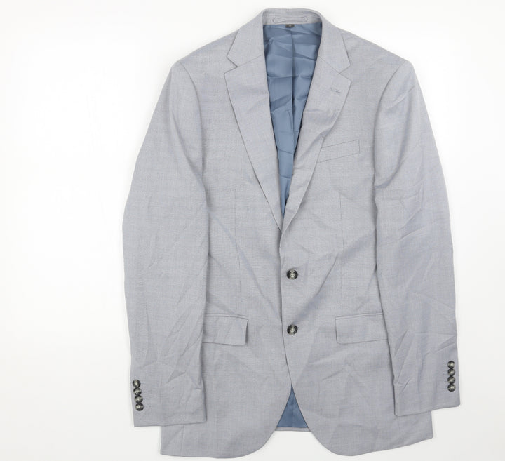Marks and Spencer Mens Blue Viscose Jacket Blazer Size 38 Regular