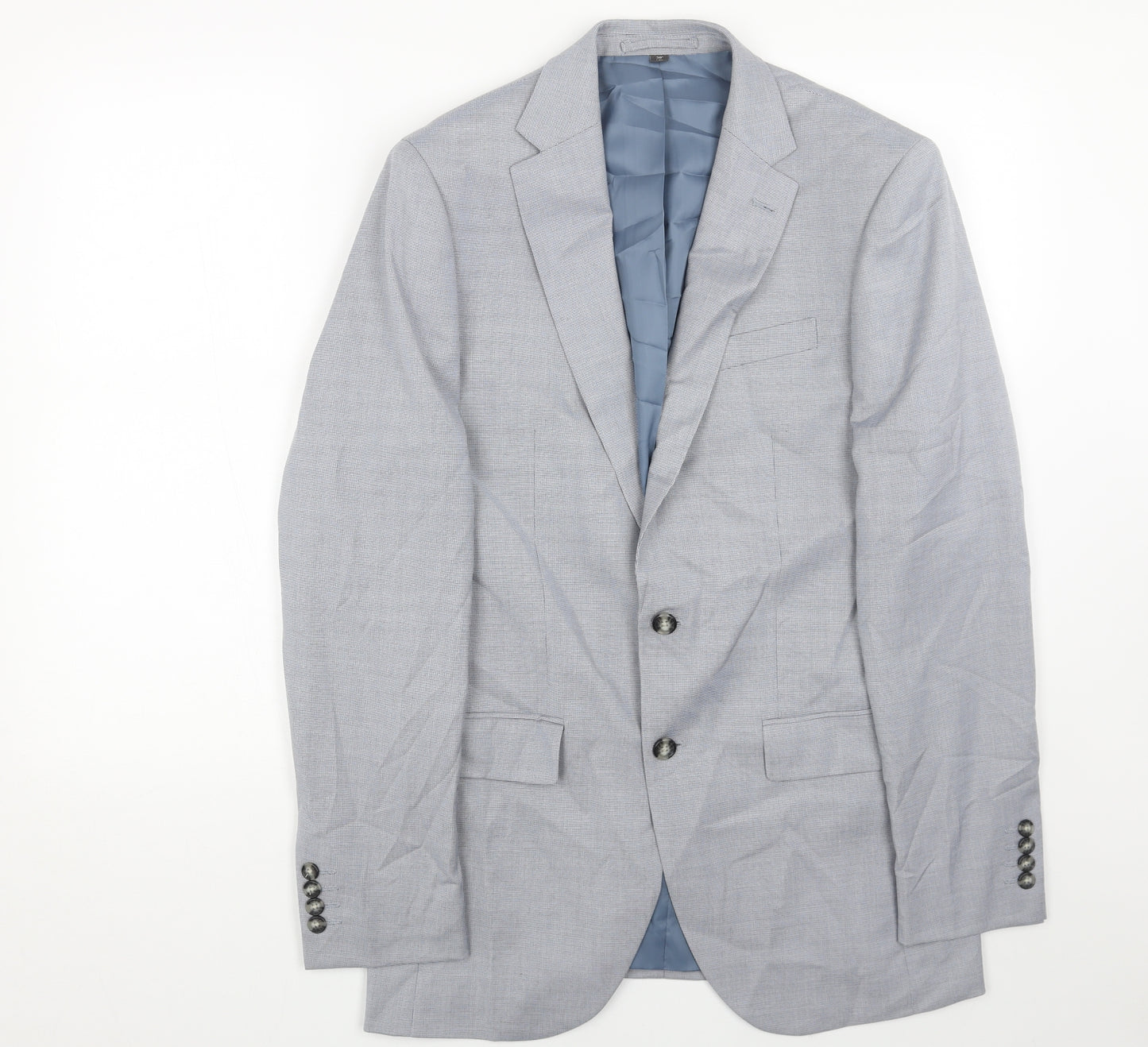 Marks and Spencer Mens Blue Viscose Jacket Blazer Size 38 Regular