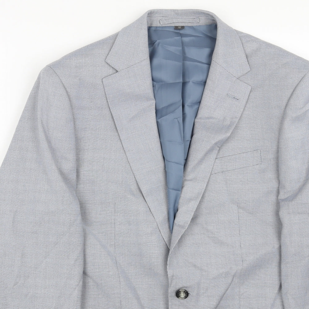 Marks and Spencer Mens Blue Viscose Jacket Blazer Size 38 Regular