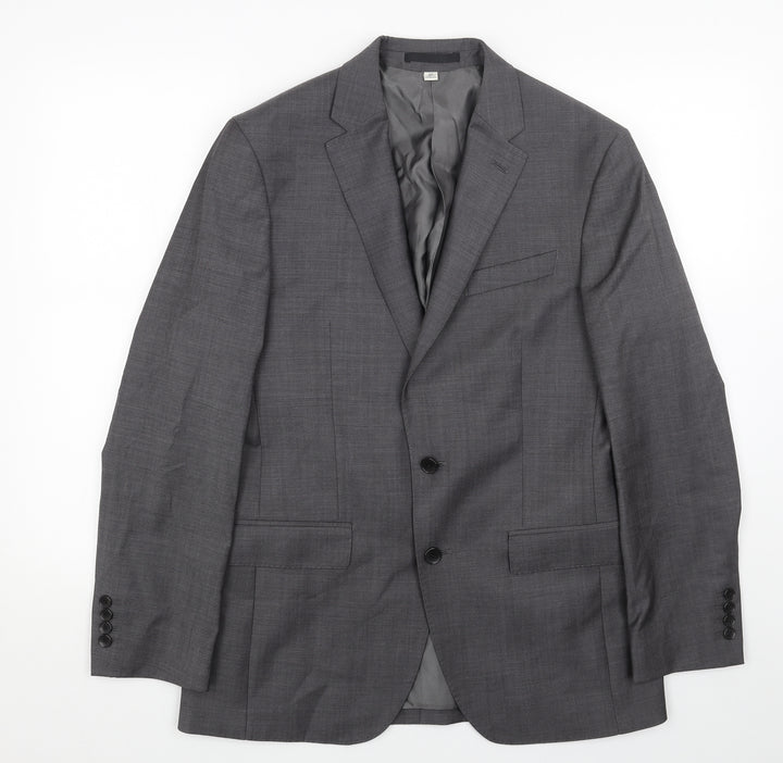 Marks and Spencer Mens Grey Viscose Jacket Blazer Size 38 Regular