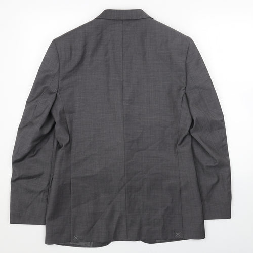Marks and Spencer Mens Grey Viscose Jacket Blazer Size 38 Regular