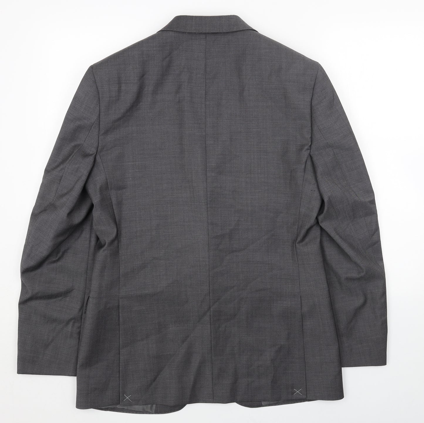 Marks and Spencer Mens Grey Viscose Jacket Blazer Size 38 Regular