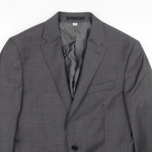 Marks and Spencer Mens Grey Viscose Jacket Blazer Size 38 Regular