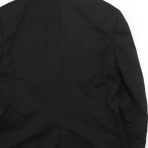 Preworn Womens Black Viscose Jacket Suit Size 12