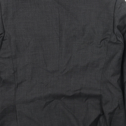 Preworn Mens Grey Viscose Jacket Blazer Size 38 Regular