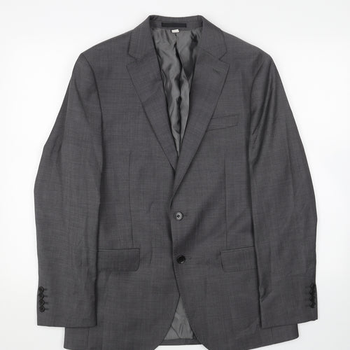 Marks and Spencer Mens Grey Viscose Jacket Blazer Size 38 Regular