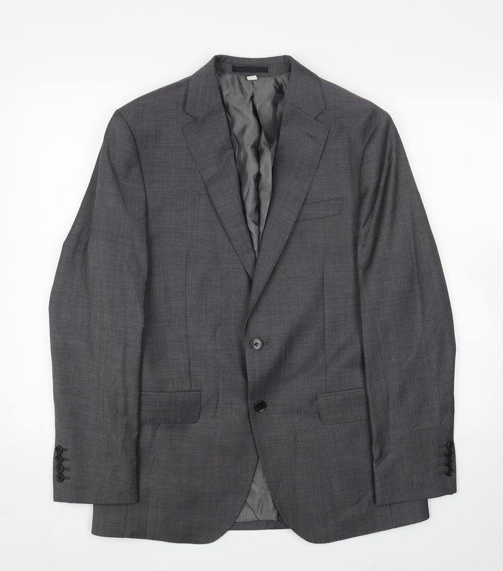 Marks and Spencer Mens Grey Viscose Jacket Blazer Size 38 Regular