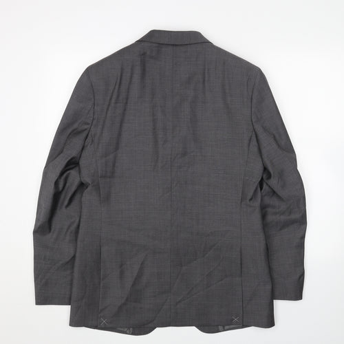 Marks and Spencer Mens Grey Viscose Jacket Blazer Size 38 Regular