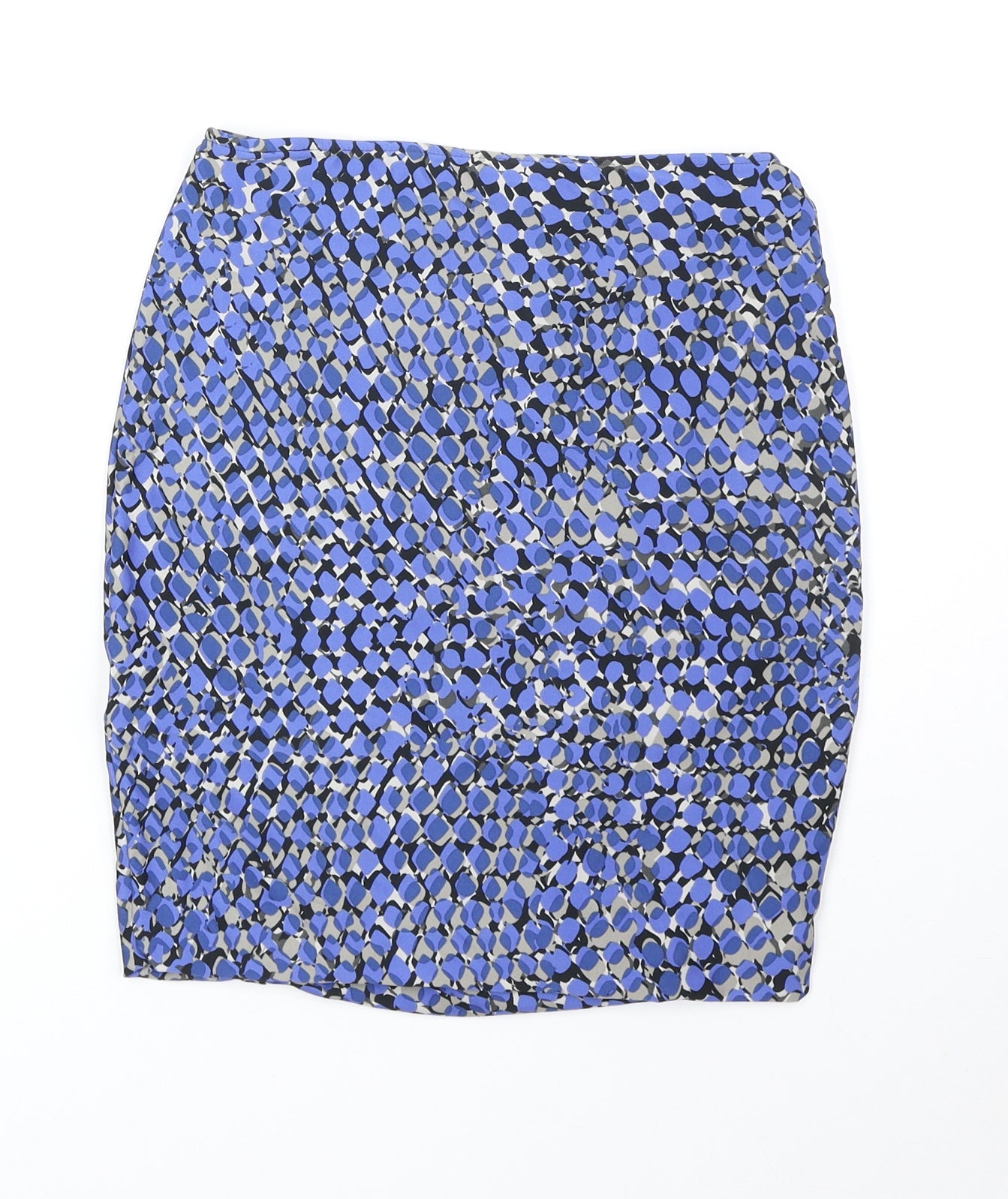 Kookaí Womens Blue Geometric Polyester Bandage Skirt Size 6