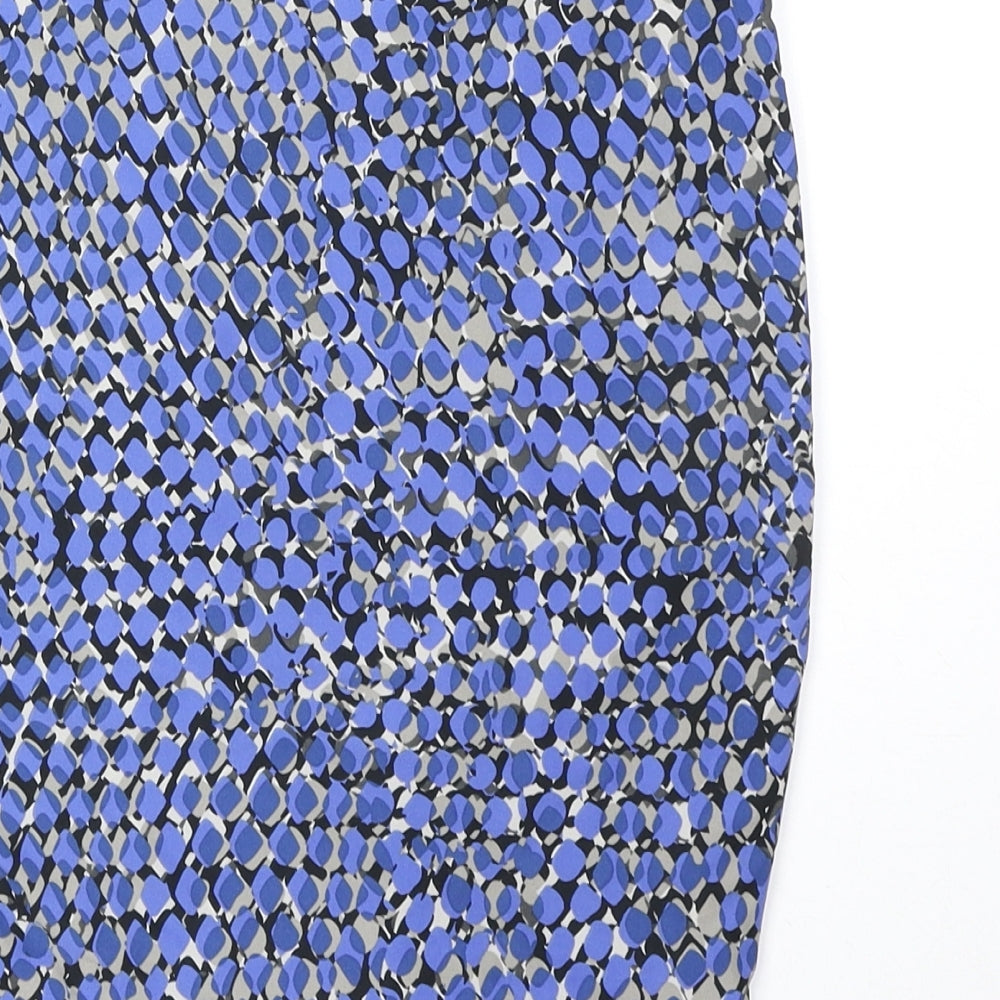 Kookaí Womens Blue Geometric Polyester Bandage Skirt Size 6