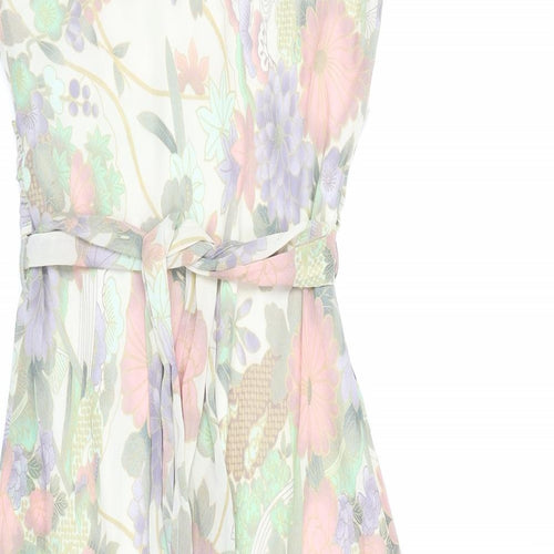 Marks and Spencer Womens Multicoloured Floral Polyester Fit & Flare Size 16 Sweetheart Pullover