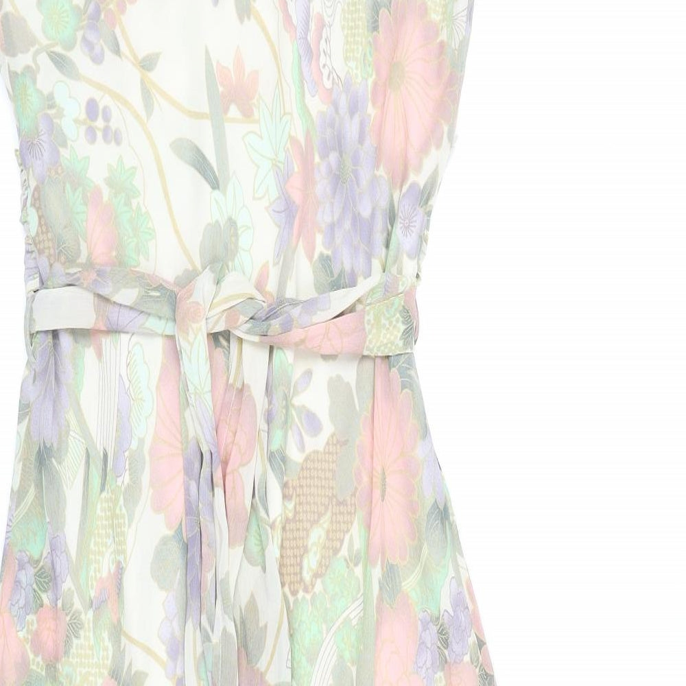 Marks and Spencer Womens Multicoloured Floral Polyester Fit & Flare Size 16 Sweetheart Pullover