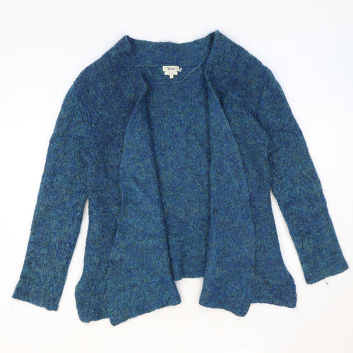 YERSE Womens Blue V-Neck Polyamide Cardigan Jumper Size L