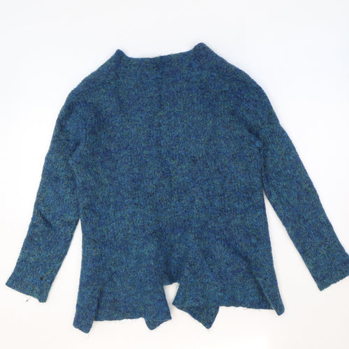 YERSE Womens Blue V-Neck Polyamide Cardigan Jumper Size L