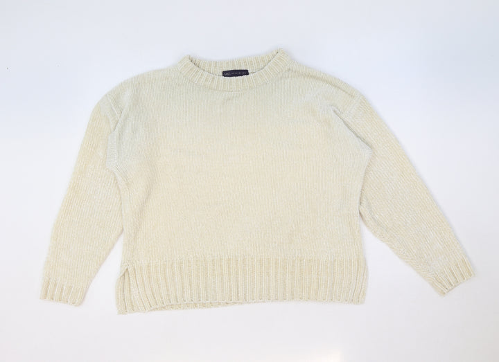Marks and Spencer Womens Grey Round Neck Polyester Pullover Jumper Size M