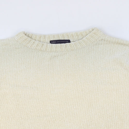 Marks and Spencer Womens Grey Round Neck Polyester Pullover Jumper Size M
