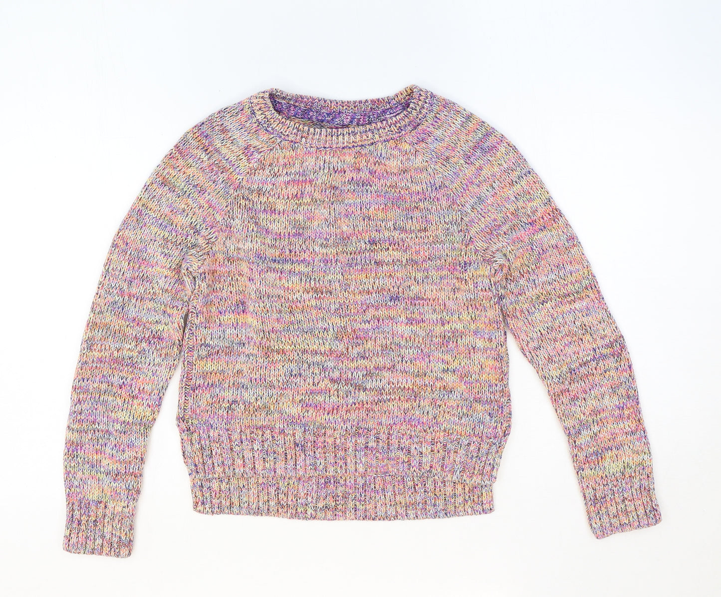 Gap Girls Pink Round Neck 100% Cotton Pullover Jumper Size 10-11 Years Pullover