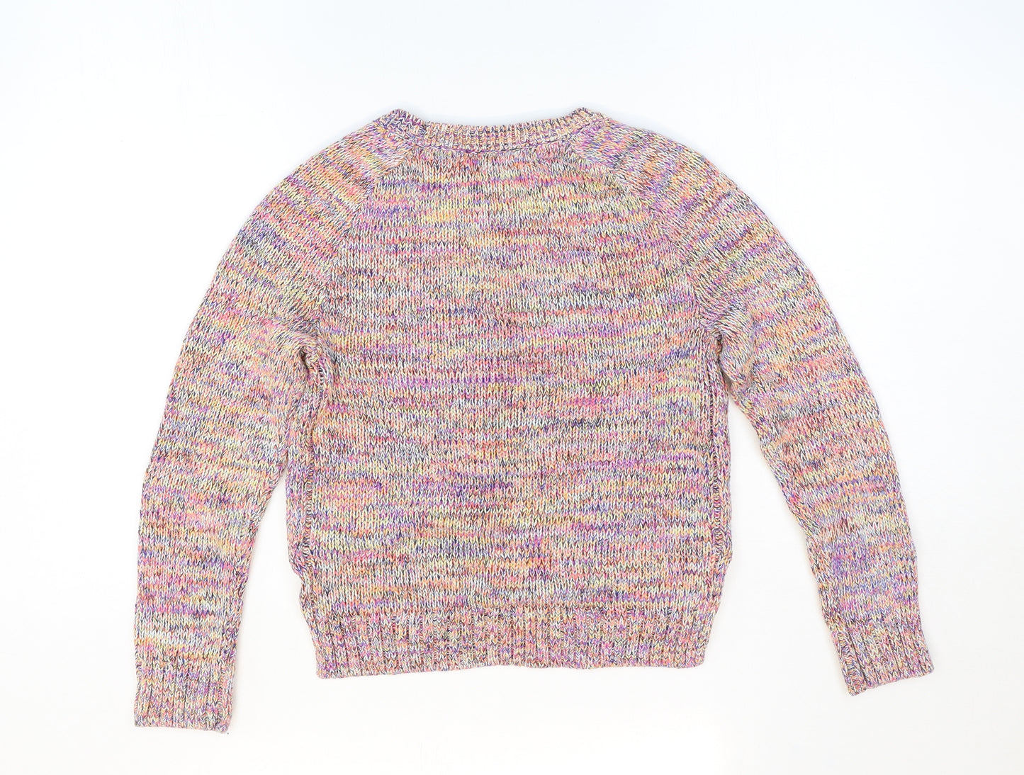 Gap Girls Pink Round Neck 100% Cotton Pullover Jumper Size 10-11 Years Pullover