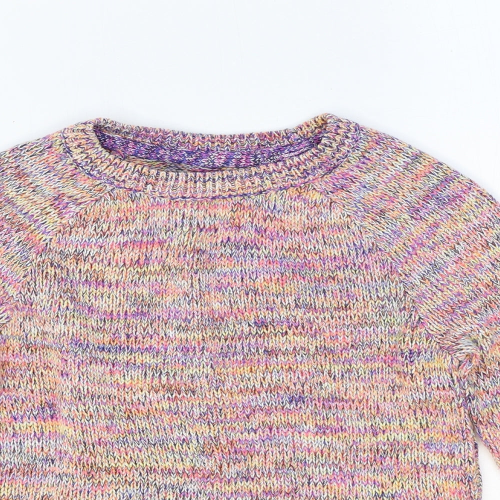 Gap Girls Pink Round Neck 100% Cotton Pullover Jumper Size 10-11 Years Pullover